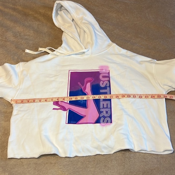 NWOT “Hustlers” Crop Hoodie, Size XL - Picture 4 of 6